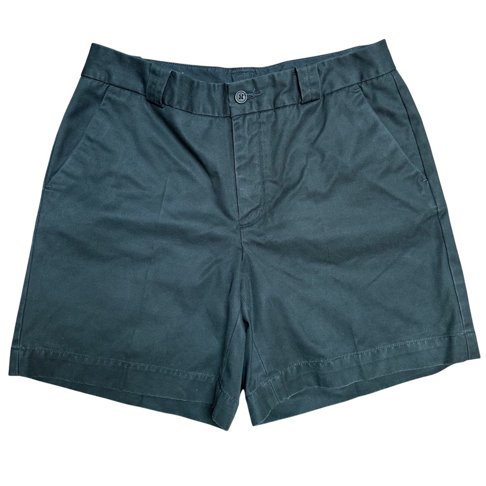 GAP Women‎ Chino Shorts Size 6 Black Cotton Twill Mid Rise Casual Summer 188524